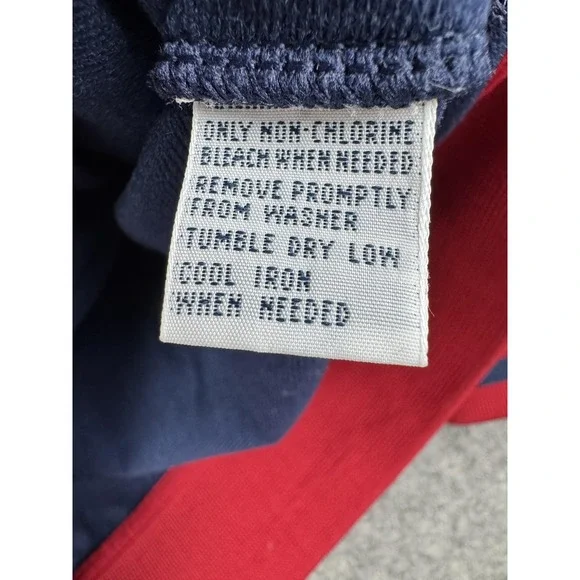 Polo Ralph Lauren Track Jacket Mens XL Navy Red Full Zip Made in USA Colorblock - Picture 7 of 13